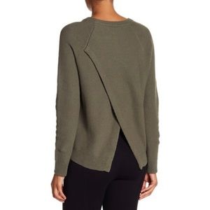 Cross back knit pullover